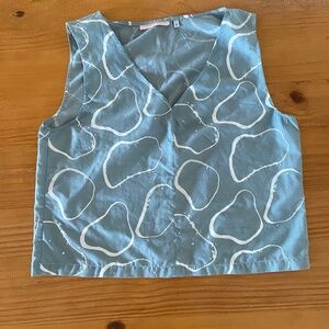 Abbey Rich, Tank, Spots, Printed, Artist Made, Screen Printed, Size: Small, Boxy